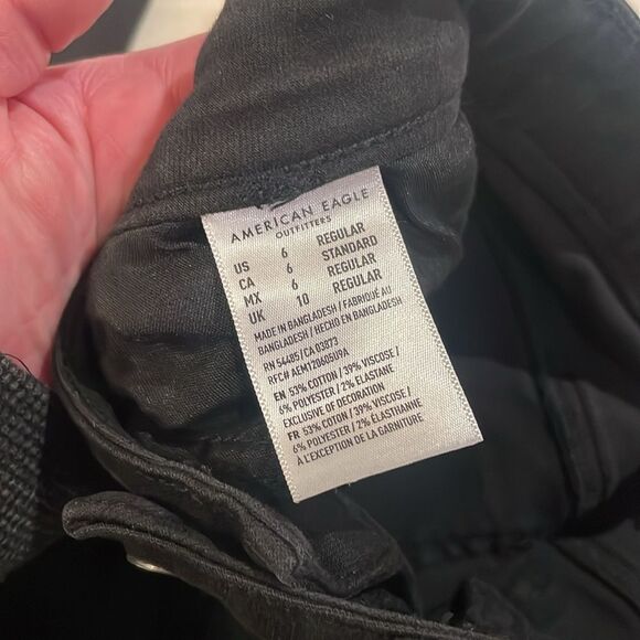 AEO next level stretch JEGGING stretch distressed jeans SZ 6 regular - Picture 11 of 12